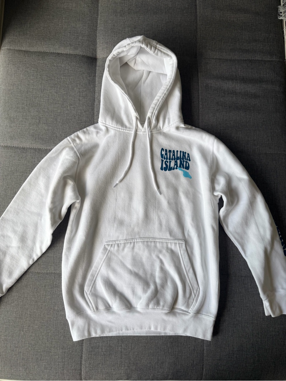Catalina Island White Hooded Sweatshirt